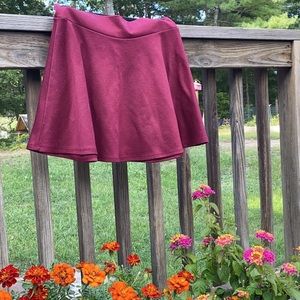 Burgundy Fabric Skirt